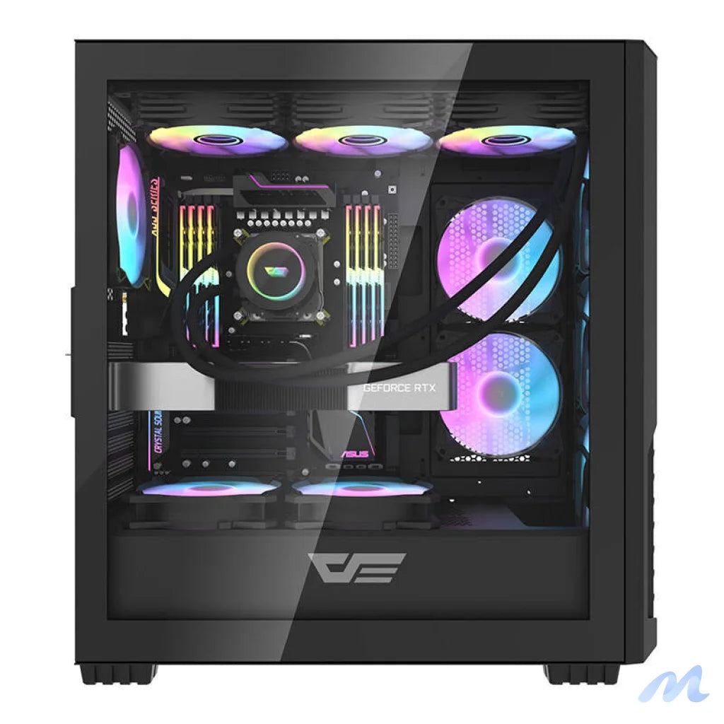 Computer case Darkflash DF2100 + 4 ARGB fans (black)