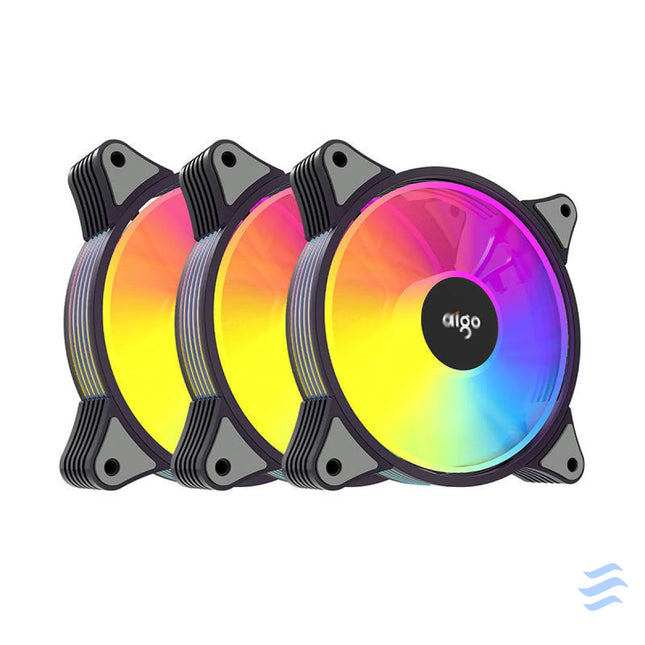 Computer Fan set 3in1 Aigo AR12 ARGB 120x120 (black) Fans