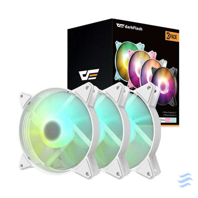 Computer Fan Set ARGB Darkflash C6 3in1 120x120 (white) Fans