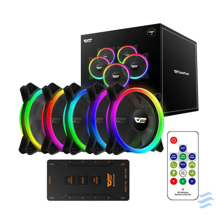 Computer Fan Set ARGB Darkflash DR12 Pro 5in1 120x120 (black) Fans