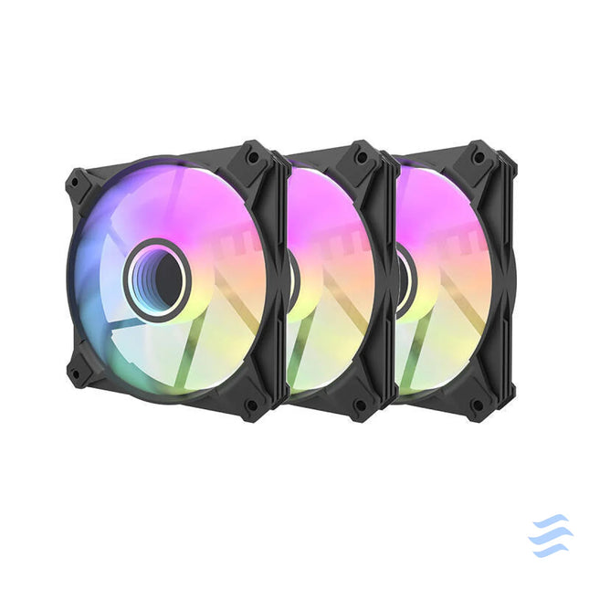 Computer fan set Darkflash INF8 ARGB 3in1 120x120 (black) Fans