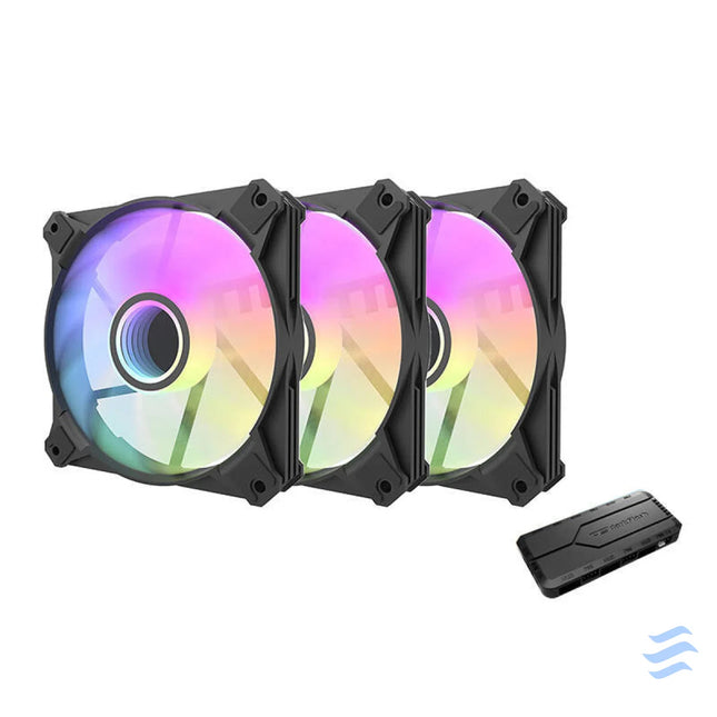 Computer fan set Darkflash INF8 ARGB 3in1 120x120 (black) Fans