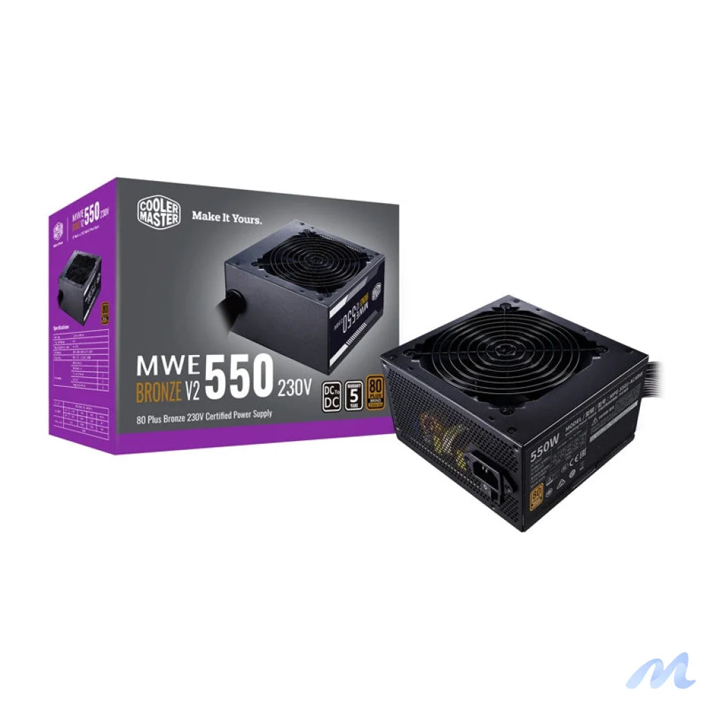 Cooler Master MWE BRONZE V2 230V 550W Power Supply Unit