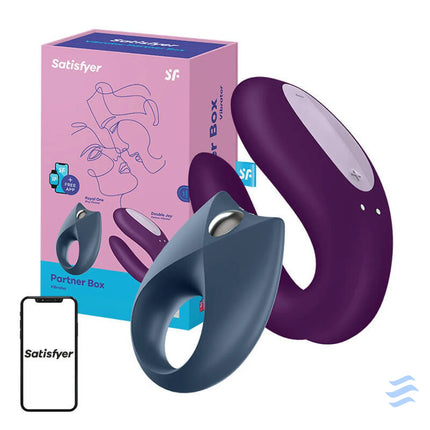 Couples Set with App Satisfyer Partner Box 2 Vibrators