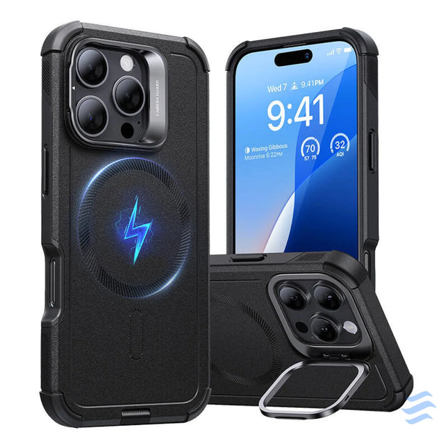Cyber Tough (HaloLock) ESR case with stand for iPhone 16 Pro Max (black) Protective cases for smartphones
