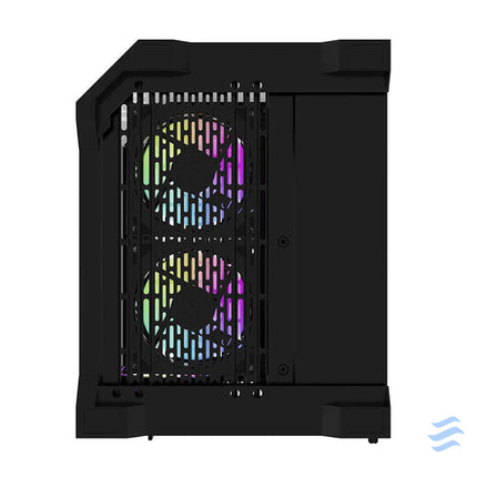 Darflash FT350 computer case + 5 aRGB fans (black) With fan