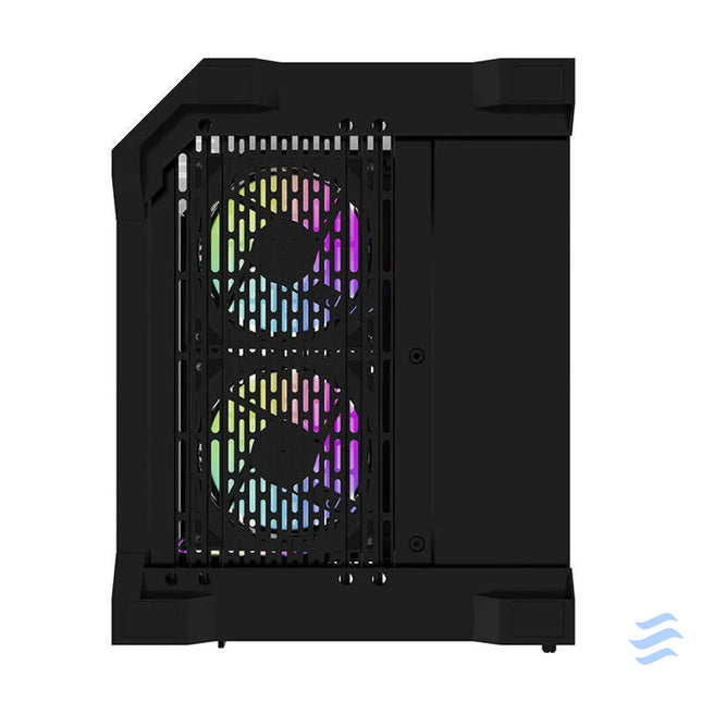 Darflash FT350 computer case + 5 aRGB fans (black) With fan