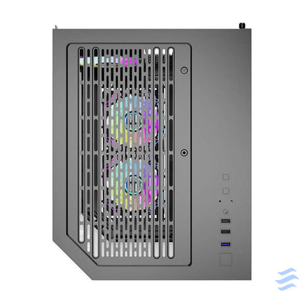 Darflash FT350 computer case + 5 aRGB fans (black) With fan
