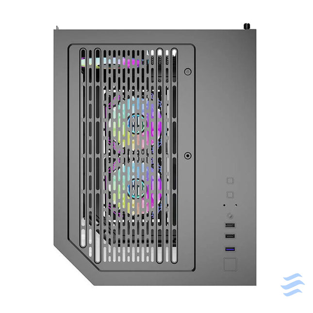Darflash FT350 computer case + 5 aRGB fans (black) With fan