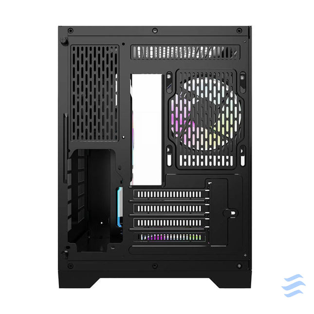Darflash FT350 computer case + 5 aRGB fans (black) With fan