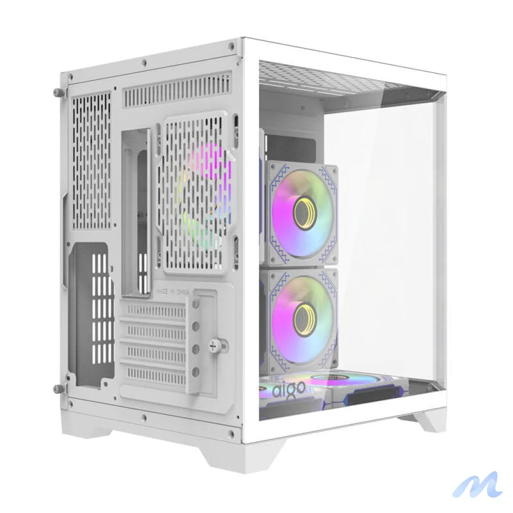 Darflash FT350 computer case + 5 aRGB fans (white)