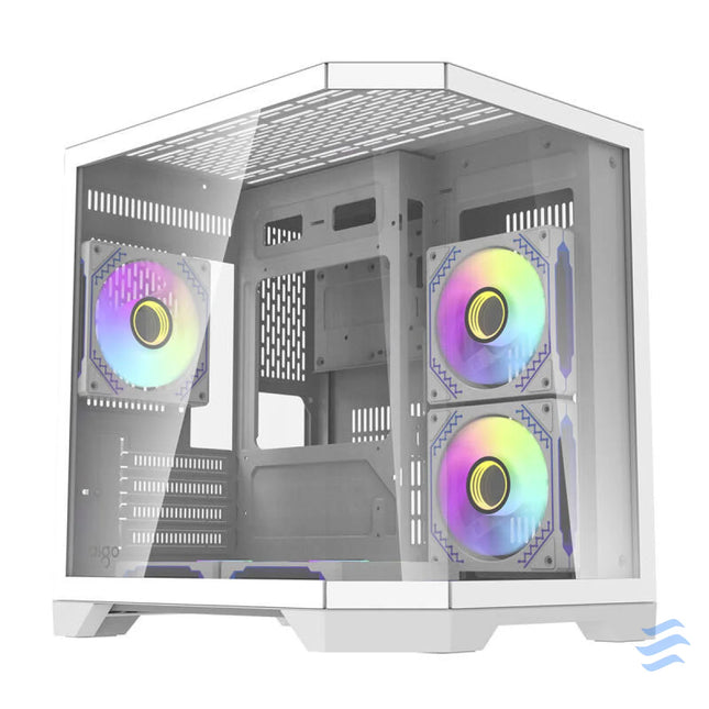 Darflash FT350 computer case + 5 aRGB fans (white) With fan