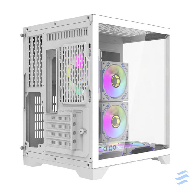 Darflash FT350 computer case + 5 aRGB fans (white) With fan