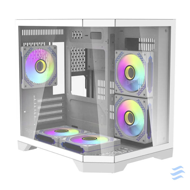 Darflash FT350 computer case + 5 aRGB fans (white) With fan