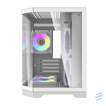 Darflash FT350 computer case + 5 aRGB fans (white) With fan