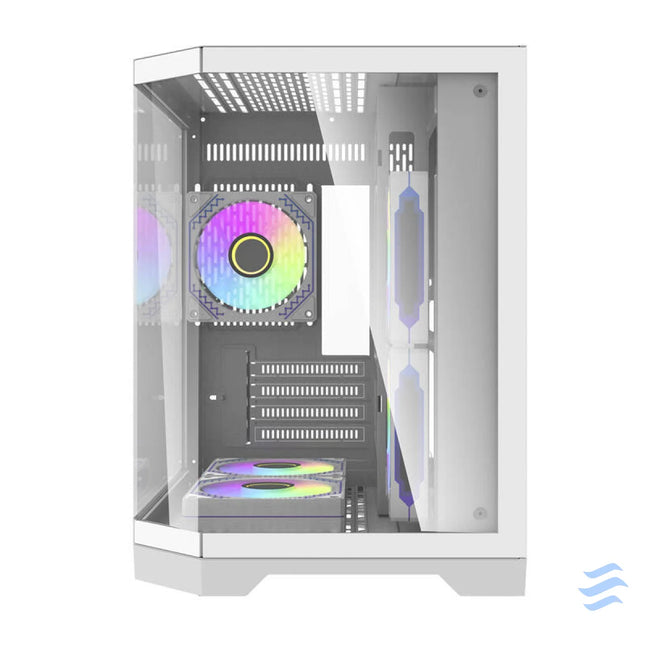 Darflash FT350 computer case + 5 aRGB fans (white) With fan