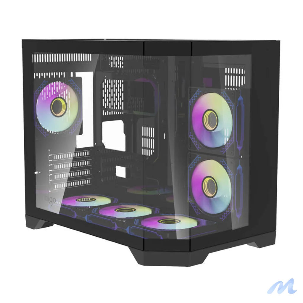 Darflash FT418 computer case + 6 aRGB fans (black)