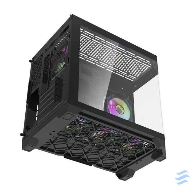 Darflash FT418 computer case + 6 aRGB fans (black) With fan