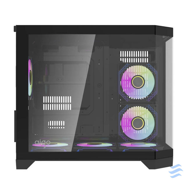 Darflash FT418 computer case + 6 aRGB fans (black) With fan