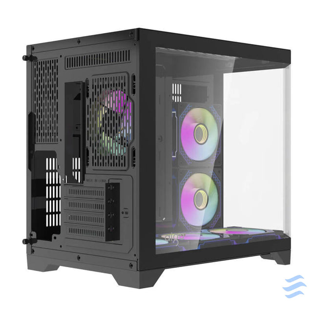 Darflash FT418 computer case + 6 aRGB fans (black) With fan