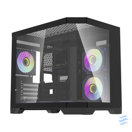 Darflash FT418 computer case + 6 aRGB fans (black) With fan