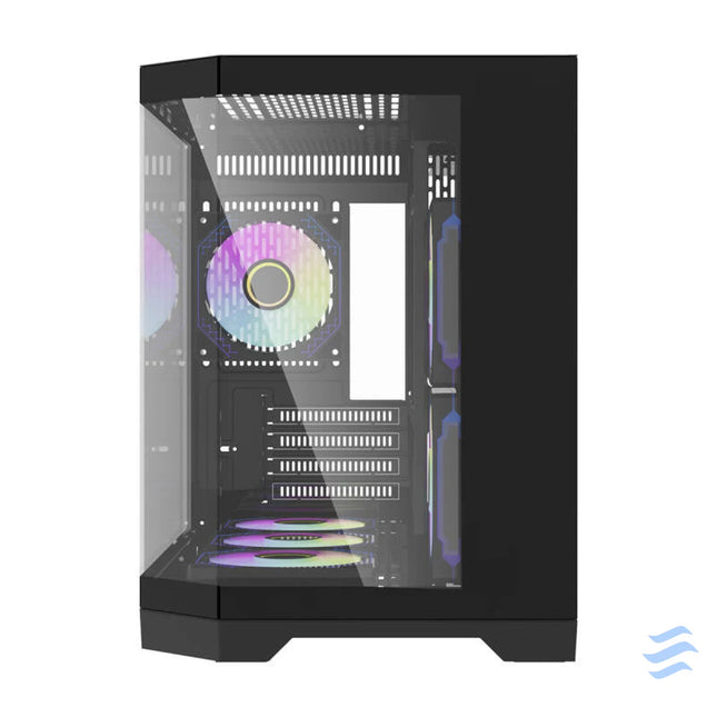 Darflash FT418 computer case + 6 aRGB fans (black) With fan