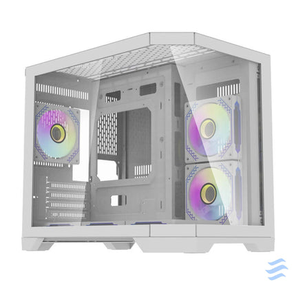Darflash FT418 computer case + 6 aRGB fans (white) With fan