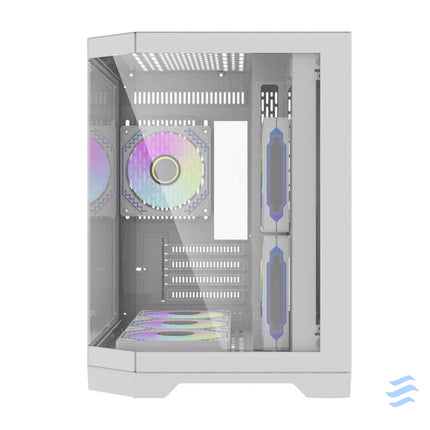 Darflash FT418 computer case + 6 aRGB fans (white) With fan