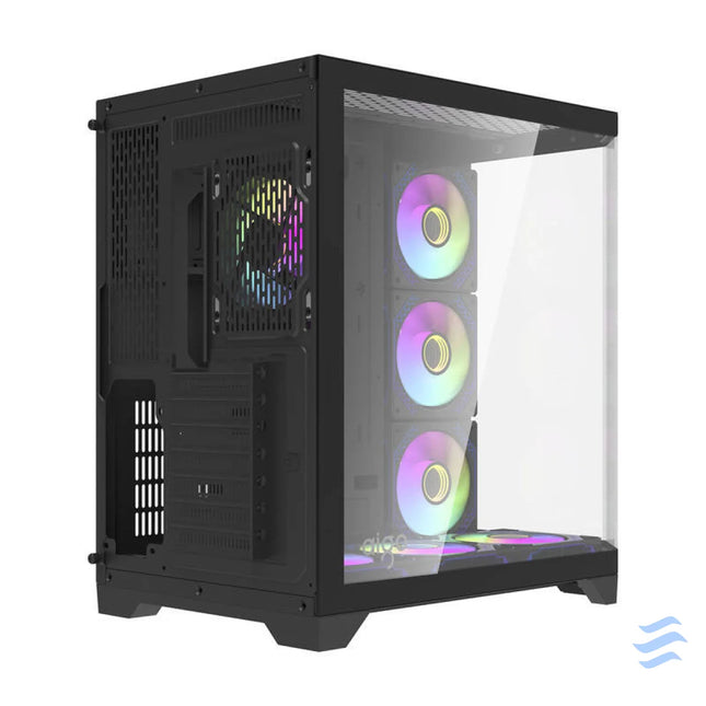 Darflash FT418 PRO computer case + 7 aRGB fans (black) With fan
