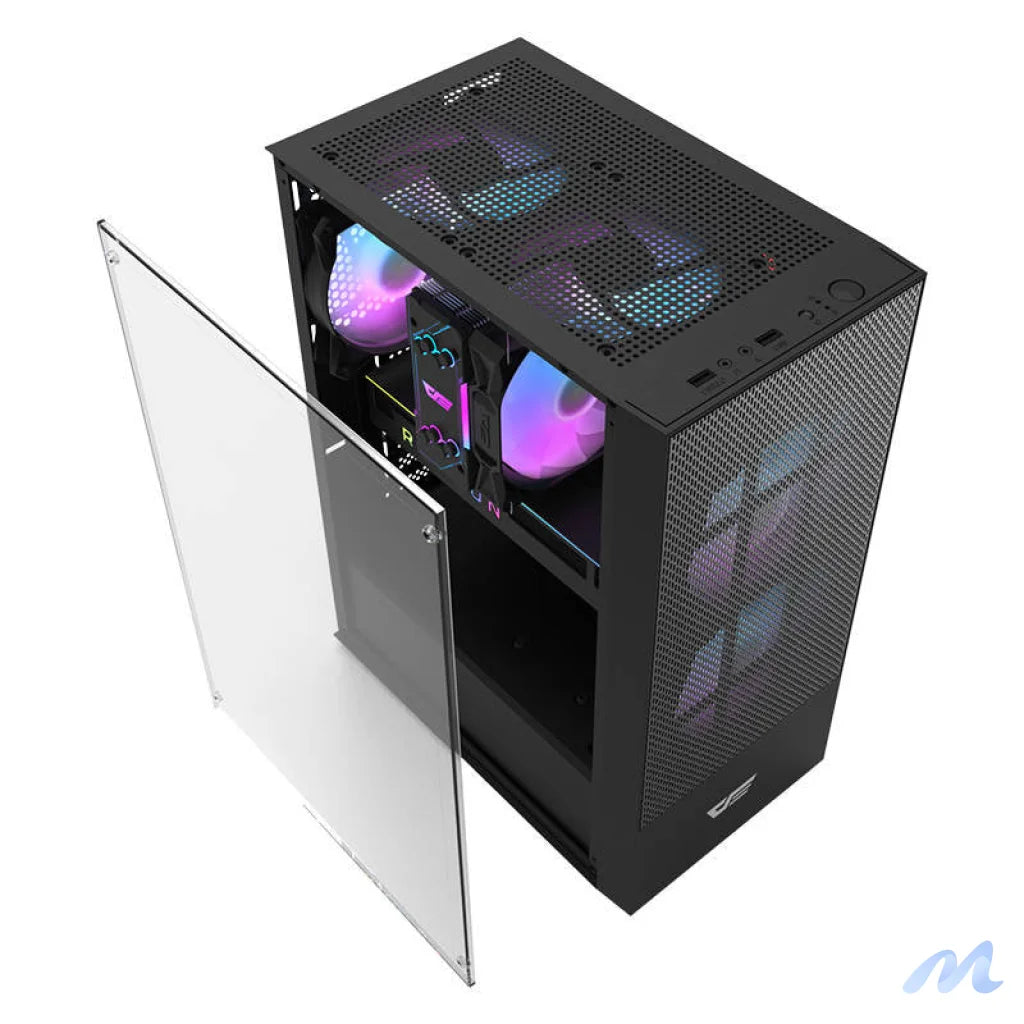 Darkflash A290 computer case (black) + 3 fans