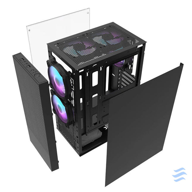 Darkflash A290 computer case (black) + 3 fans With fan