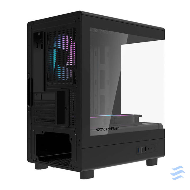 Darkflash DB330M computer case + 3 aRGB fans (black) With fan