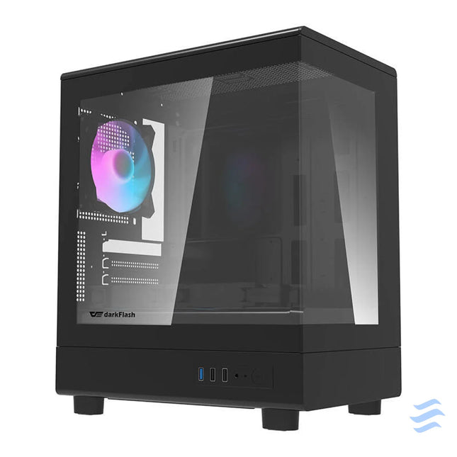 Darkflash DB330M computer case + 3 aRGB fans (black) With fan