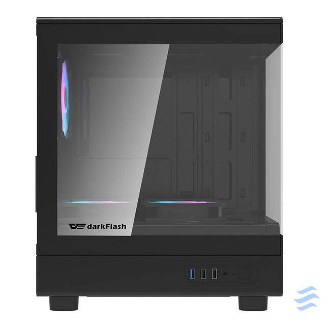Darkflash DB330M computer case + 3 aRGB fans (black) With fan