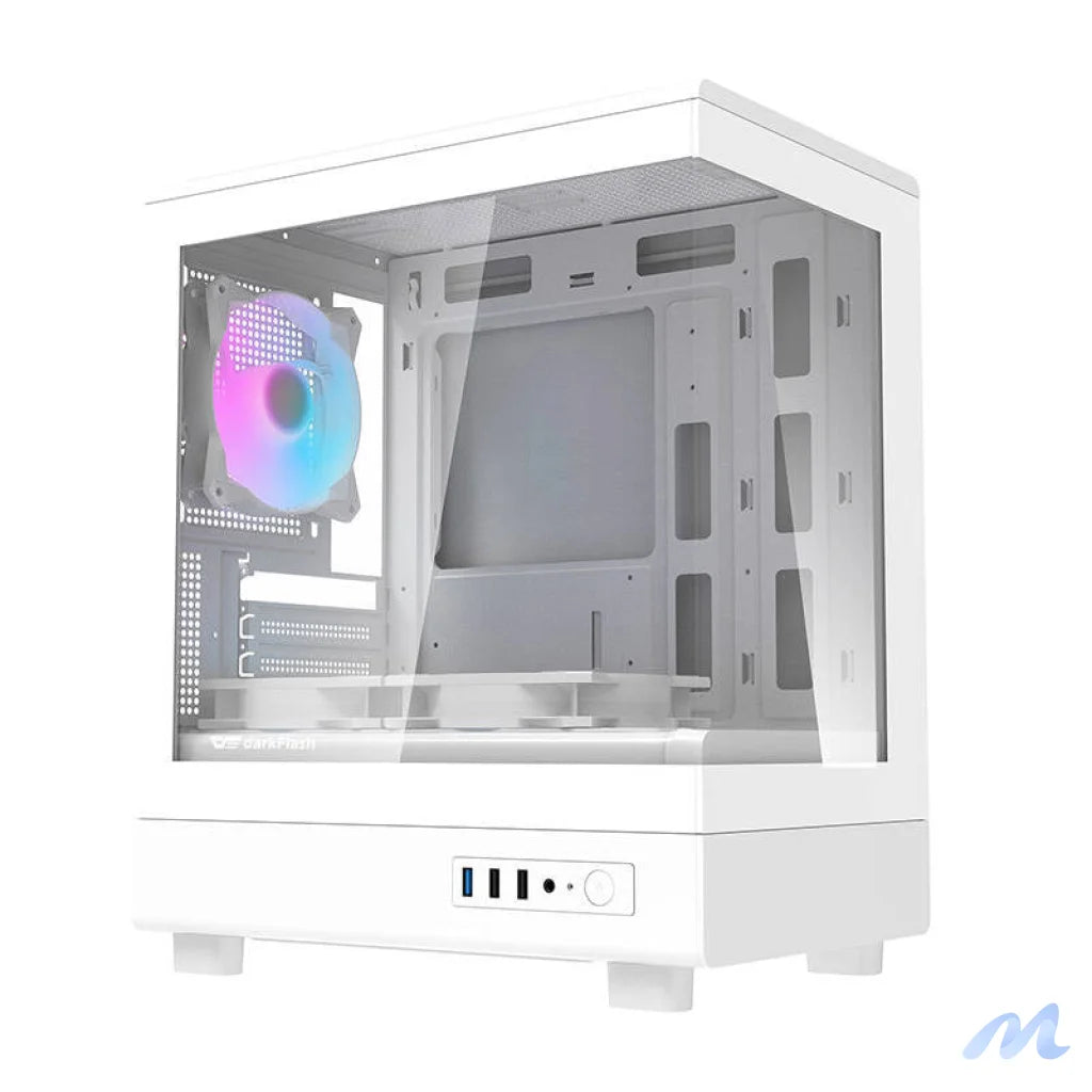 Darkflash DB330M computer case (white) + 3 ARGB fans