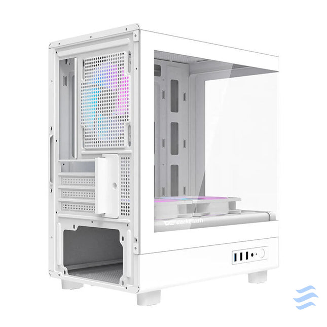 Darkflash DB330M computer case (white) + 3 ARGB fans With fan