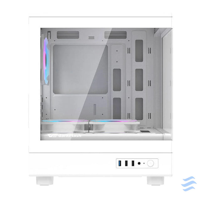 Darkflash DB330M computer case (white) + 3 ARGB fans With fan