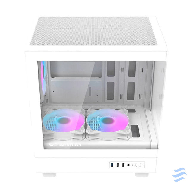 Darkflash DB330M computer case (white) + 3 ARGB fans With fan