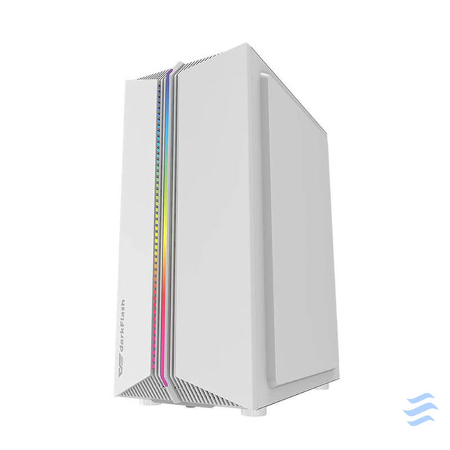 Darkflash DK151 LED computer case (white) + 3 RGB fans With fan