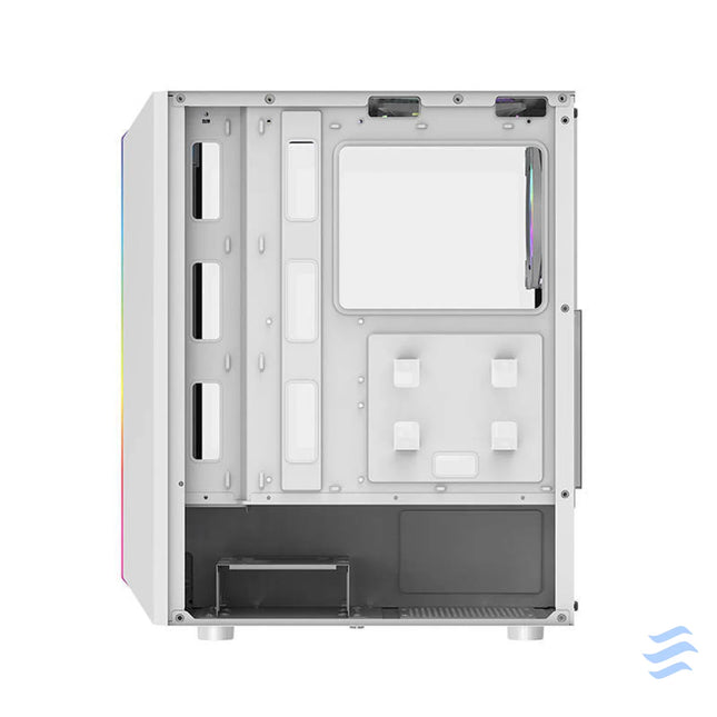 Darkflash DK151 LED computer case (white) + 3 RGB fans With fan