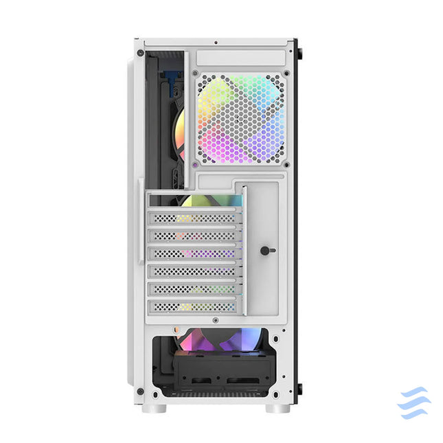 Darkflash DK151 LED computer case (white) + 3 RGB fans With fan