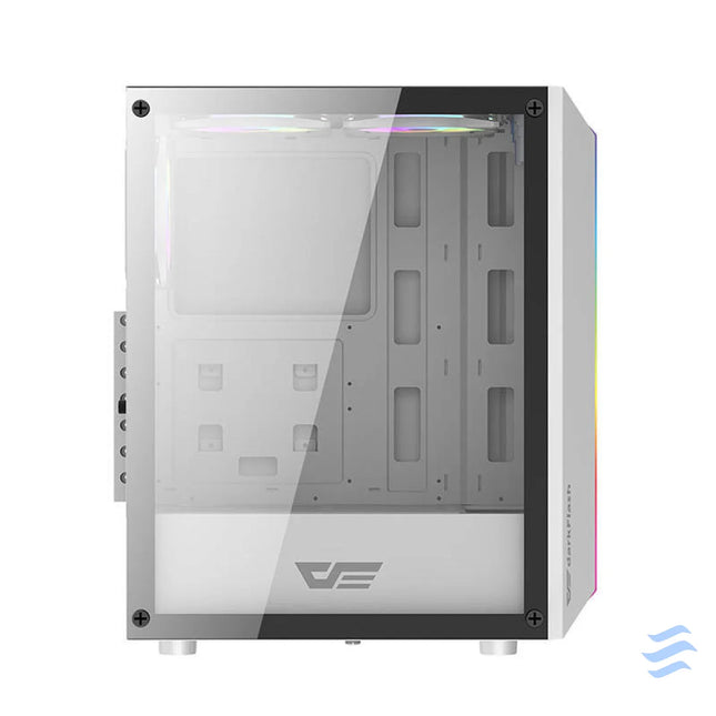 Darkflash DK151 LED computer case (white) + 3 RGB fans With fan