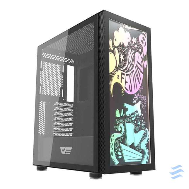 Darkflash DK210 Graffiti computer case (black) Without fan