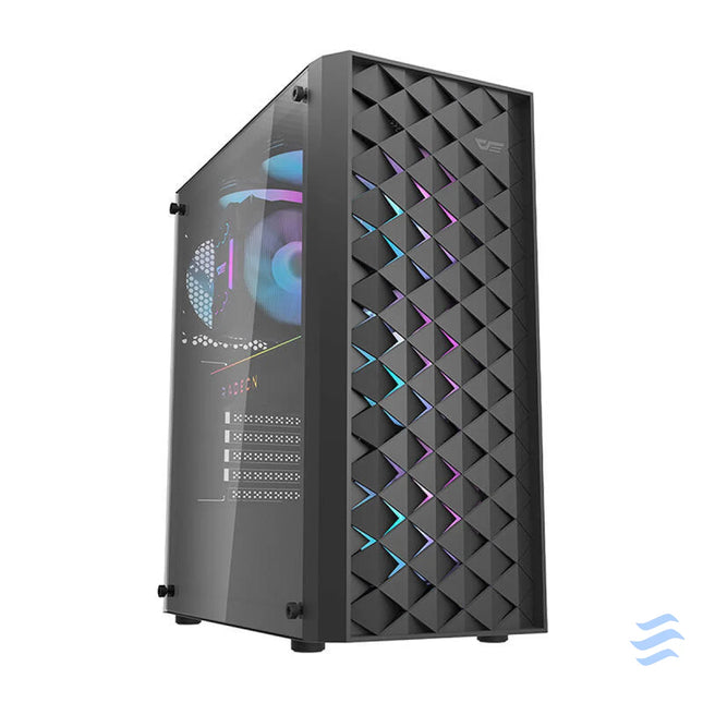 Darkflash DK351 computer case (black) + 4 RGB fans With fan
