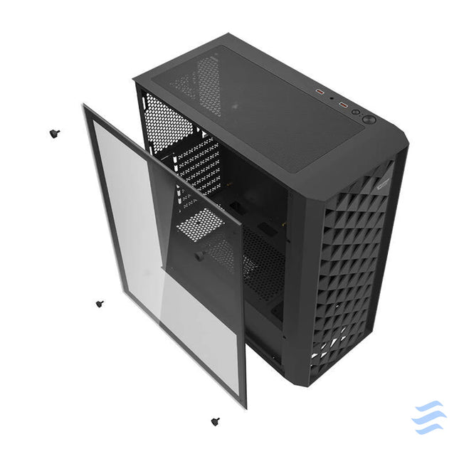 Darkflash DK351 computer case (black) + 4 RGB fans With fan