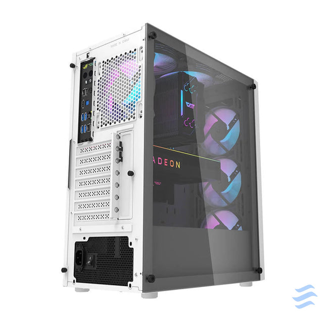 Darkflash DK351 computer case (white) + 4 RGB fans With fan