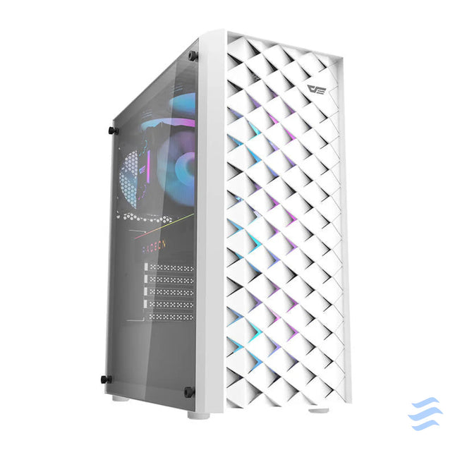 Darkflash DK351 computer case (white) + 4 RGB fans With fan