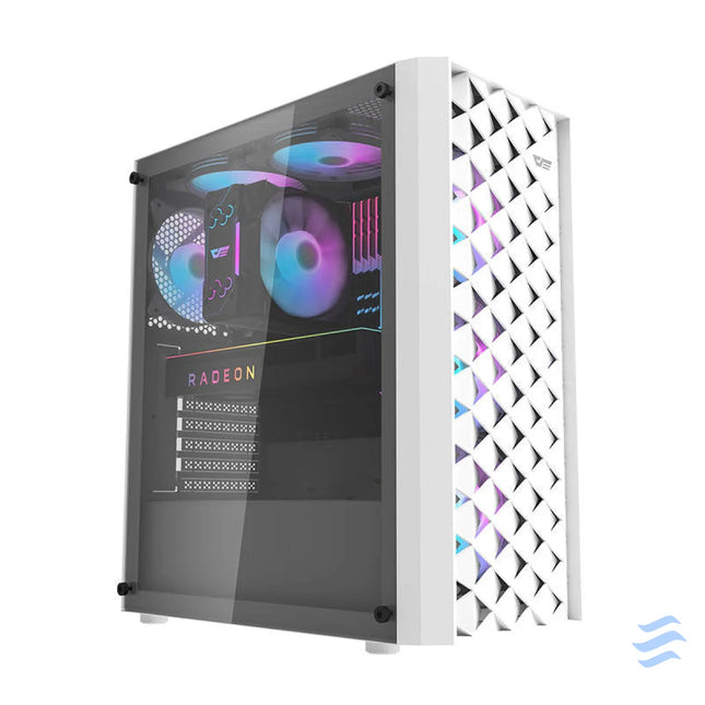 Darkflash DK351 computer case (white) + 4 RGB fans With fan