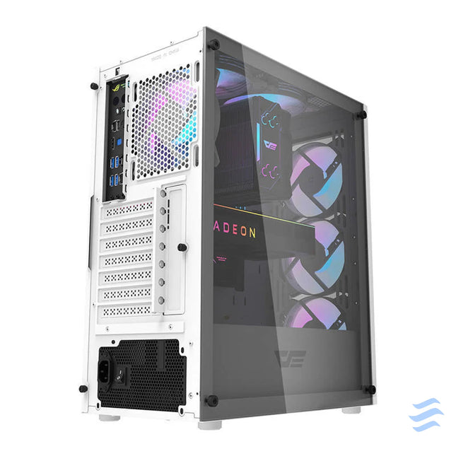 Darkflash DK352 Plus computer case (black and white) + 4 ARGB fans With fan