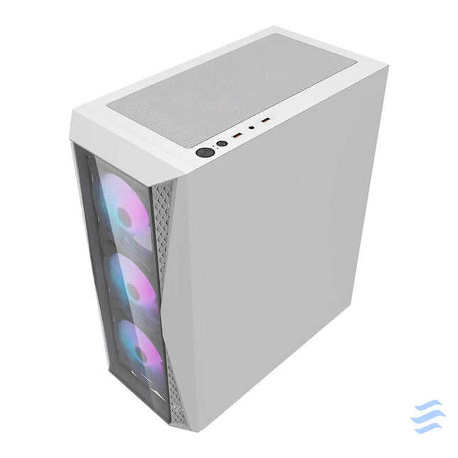 Darkflash DK352 Plus computer case (black and white) + 4 ARGB fans With fan